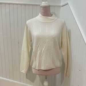 Alia Cream Cowl Neck Sweater
